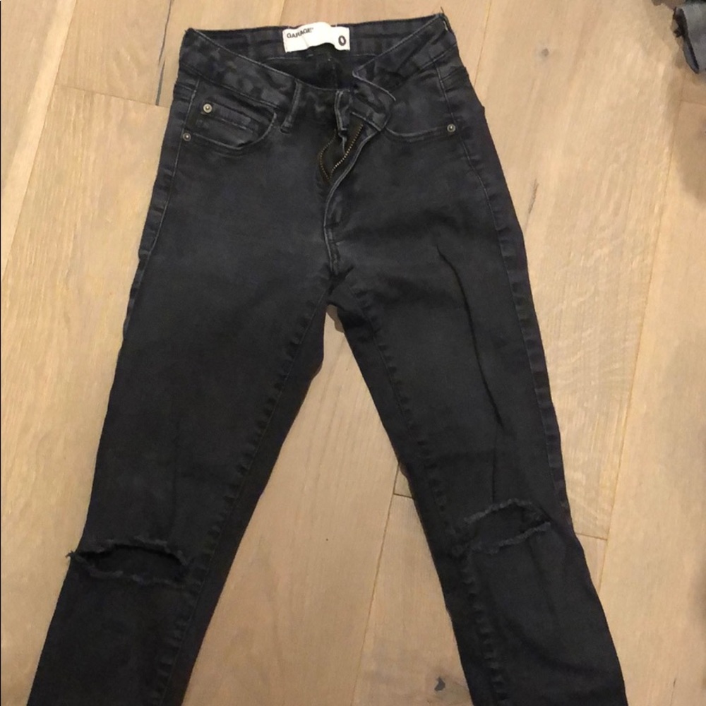 Black ripped jeans